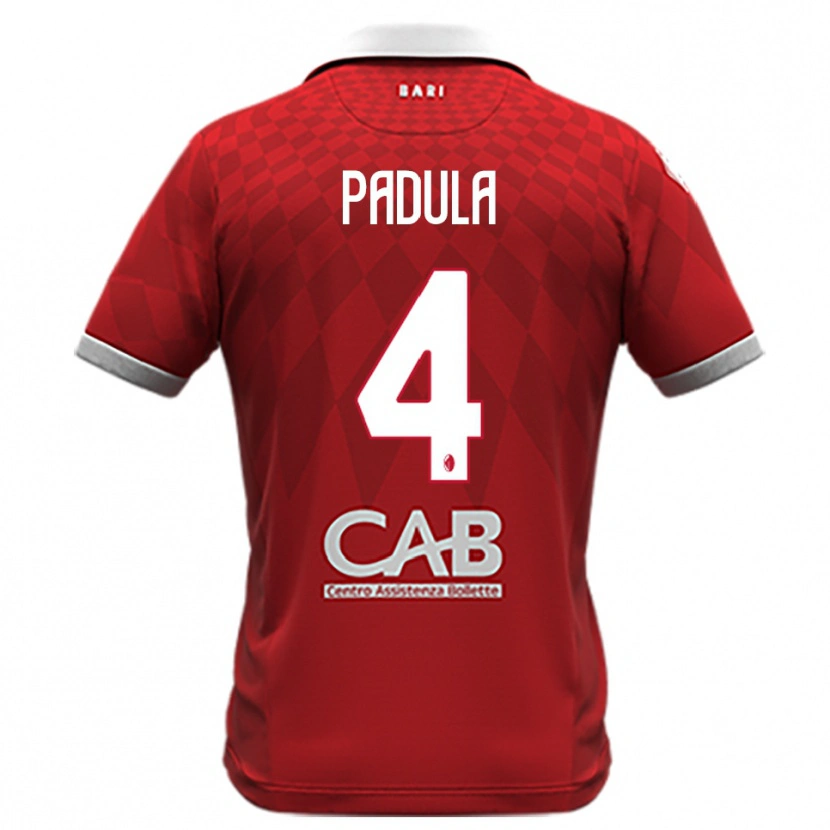 Danxen Kinder Giuseppe Padula #4 Rot Weiß Auswärtstrikot Trikot 2025/26 T-Shirt Österreich
