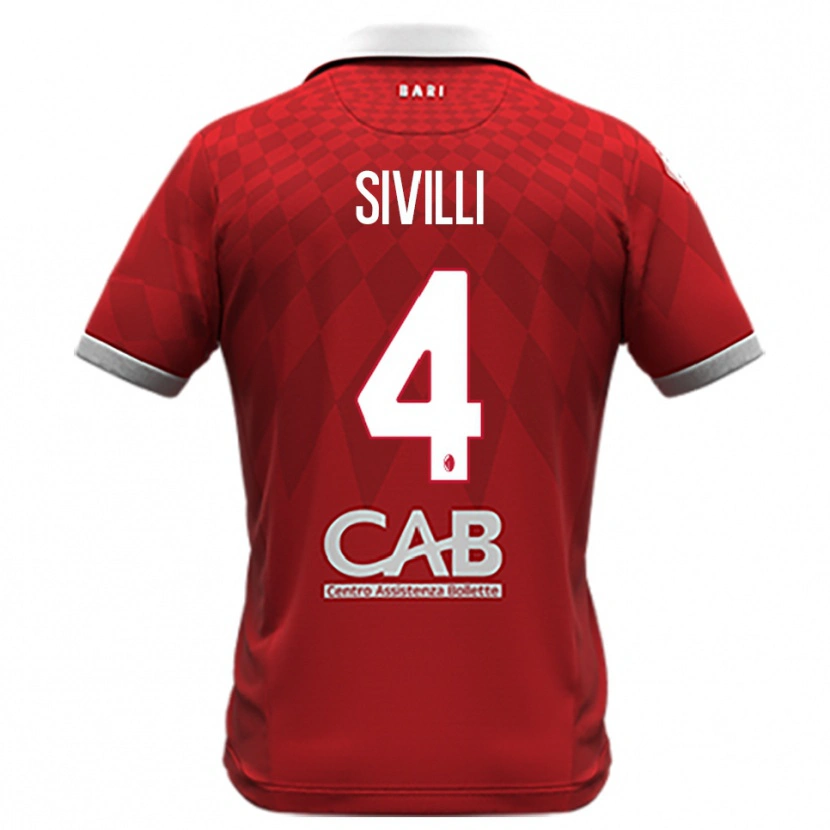 Danxen Kinder Federico Sivilli #4 Rot Weiß Auswärtstrikot Trikot 2025/26 T-Shirt Österreich