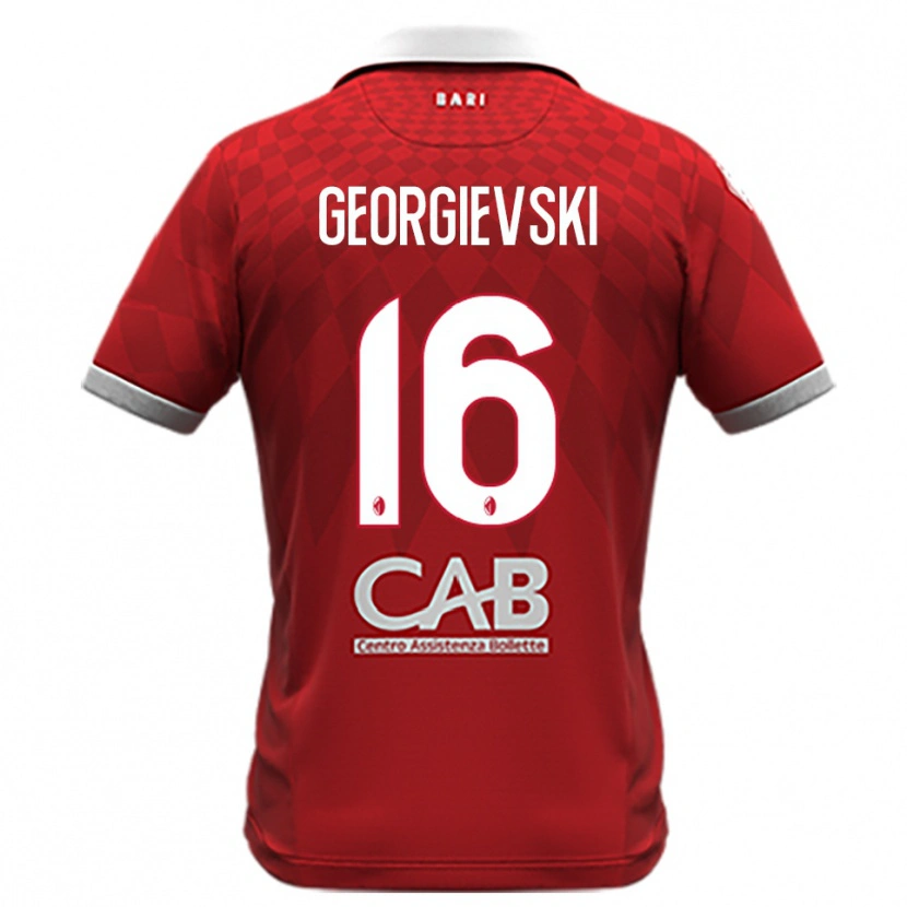 Danxen Kinder Toma Georgievski #16 Rot Weiß Auswärtstrikot Trikot 2025/26 T-Shirt Österreich