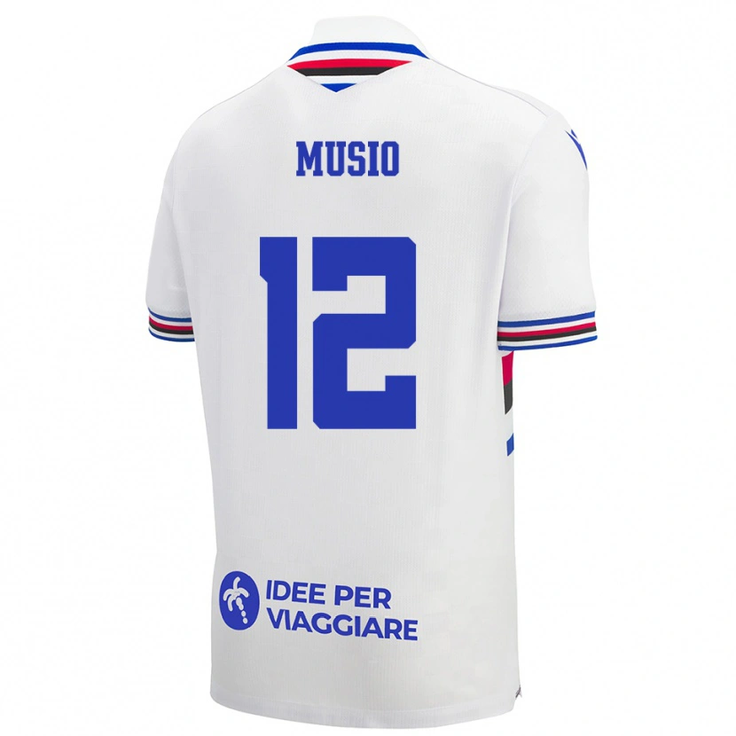 Danxen Kinder Luca Musio #12 Weiß Blau Rot Auswärtstrikot Trikot 2025/26 T-Shirt Österreich
