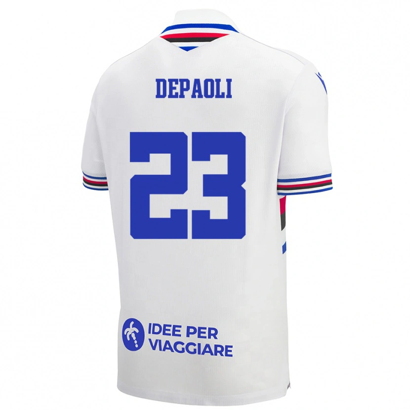 Danxen Kinder Fabio Depaoli #23 Weiß Blau Rot Auswärtstrikot Trikot 2025/26 T-Shirt Österreich