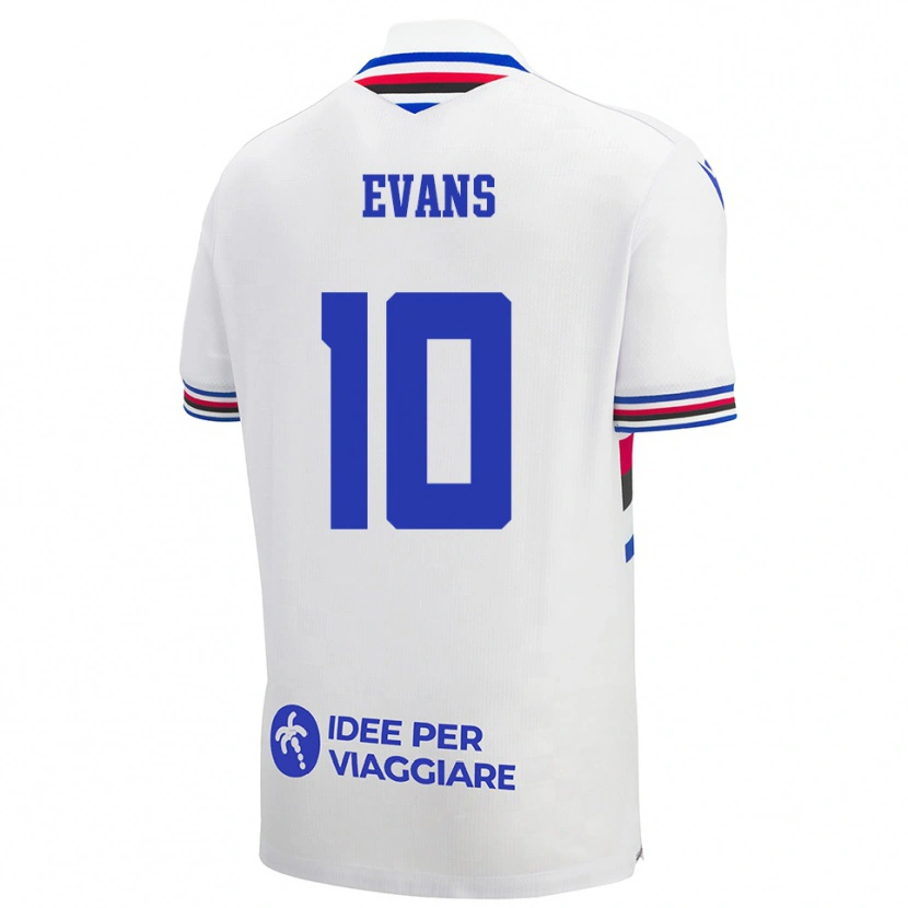 Danxen Kinder Maya Evans #10 Weiß Blau Rot Auswärtstrikot Trikot 2025/26 T-Shirt Österreich