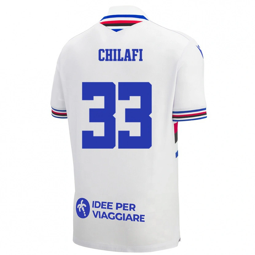 Danxen Kinder Ardijan Chilafi #33 Weiß Blau Rot Auswärtstrikot Trikot 2025/26 T-Shirt Österreich