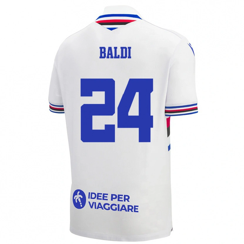 Danxen Kinder Sara Baldi #24 Weiß Blau Rot Auswärtstrikot Trikot 2025/26 T-Shirt Österreich