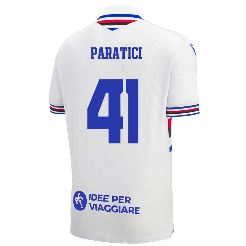 Danxen Kinder Lorenzo Paratici #41 Weiß Blau Rot Auswärtstrikot Trikot 2025/26 T-Shirt Österreich