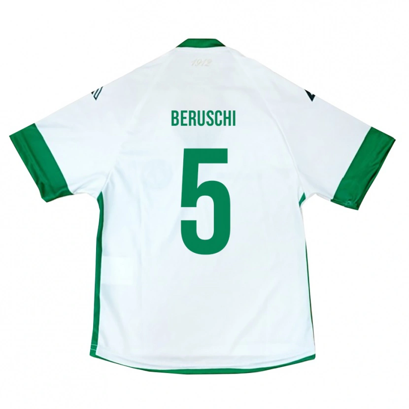 Danxen Kinder Diego Beruschi #5 Weiß Grün Blau Auswärtstrikot Trikot 2025/26 T-Shirt Österreich