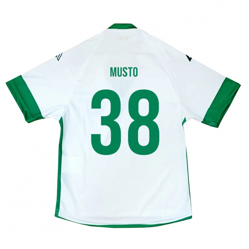 Danxen Kinder Mattia Musto #38 Weiß Grün Blau Auswärtstrikot Trikot 2025/26 T-Shirt Österreich