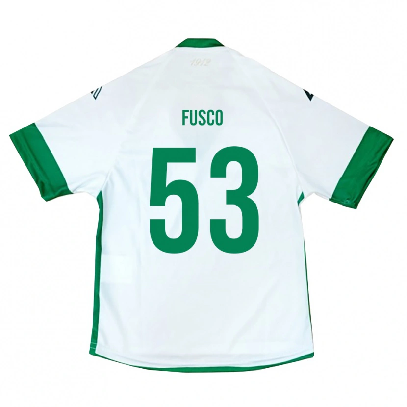 Danxen Kinder Salvatore Fusco #53 Weiß Grün Blau Auswärtstrikot Trikot 2025/26 T-Shirt Österreich