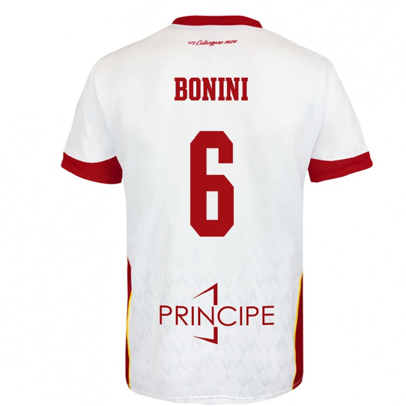 Danxen Kinder Federico Bonini #6 Weiß Rot Auswärtstrikot Trikot 2025/26 T-Shirt Österreich