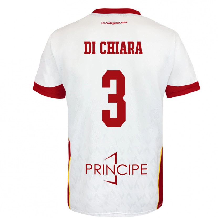 Danxen Kinder Gianluca Di Chiara #3 Weiß Rot Auswärtstrikot Trikot 2025/26 T-Shirt Österreich