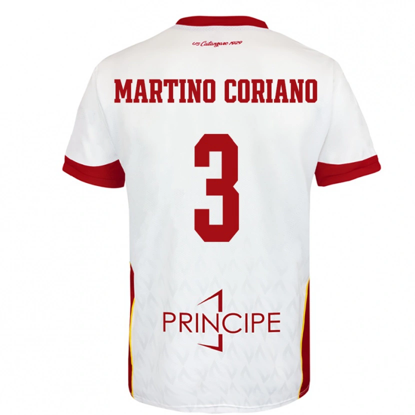 Danxen Kinder Matteo Martino Coriano #3 Weiß Rot Auswärtstrikot Trikot 2025/26 T-Shirt Österreich