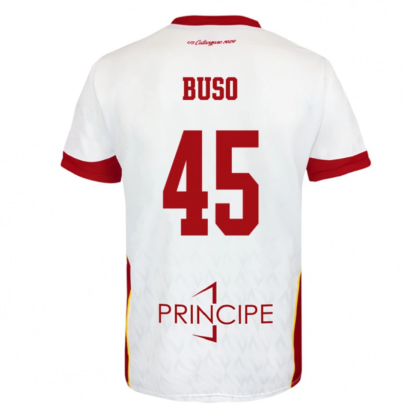 Danxen Kinder Nicolò Buso #45 Weiß Rot Auswärtstrikot Trikot 2025/26 T-Shirt Österreich