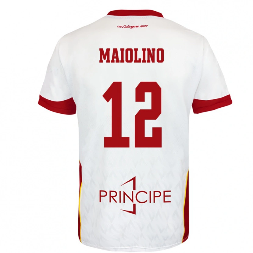 Danxen Kinder Alex Maiolino #12 Weiß Rot Auswärtstrikot Trikot 2025/26 T-Shirt Österreich