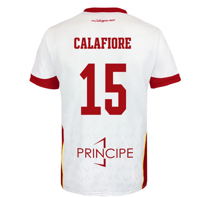 Danxen Kinder Donato Calafiore #15 Weiß Rot Auswärtstrikot Trikot 2025/26 T-Shirt Österreich