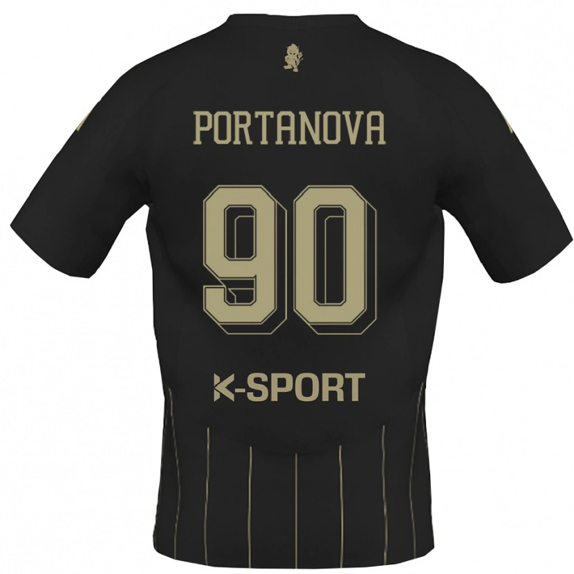 Danxen Kinder Denis Portanova #90 Grau Weiß Auswärtstrikot Trikot 2025/26 T-Shirt Österreich