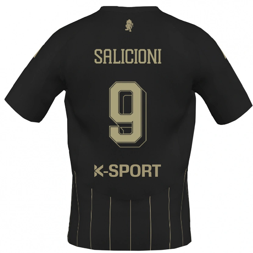Danxen Kinder Fausto Salicioni #9 Grau Weiß Auswärtstrikot Trikot 2025/26 T-Shirt Österreich