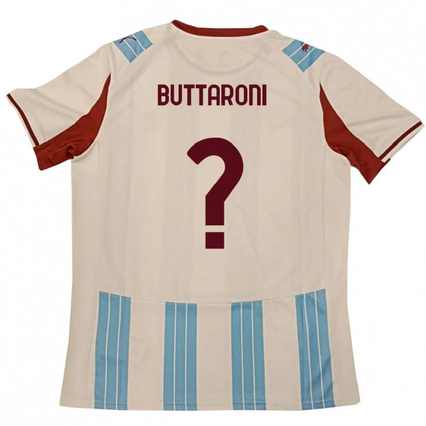 Danxen Kinder Cristiano Buttaroni #0 Himmelblau Weiß Auswärtstrikot Trikot 2025/26 T-Shirt Österreich