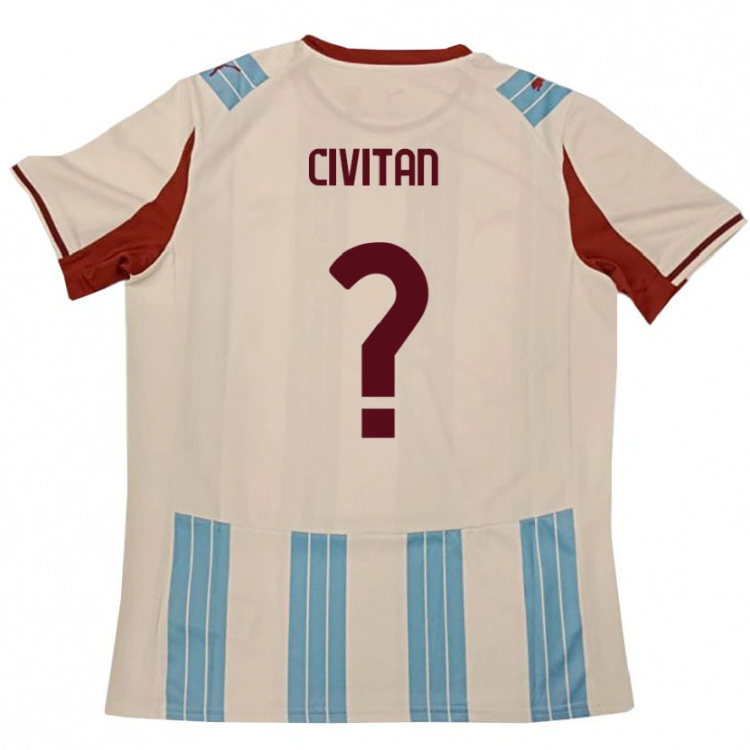 Danxen Kinder Massimo Civitan #0 Himmelblau Weiß Auswärtstrikot Trikot 2025/26 T-Shirt Österreich