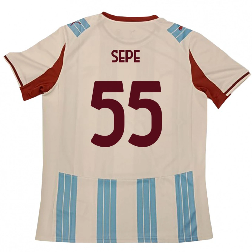 Danxen Kinder Luigi Sepe #55 Himmelblau Weiß Auswärtstrikot Trikot 2025/26 T-Shirt Österreich