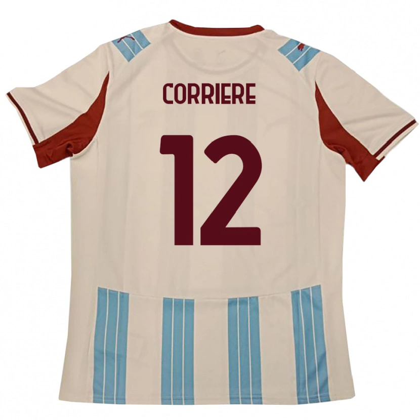 Danxen Kinder Francesco Corriere #12 Himmelblau Weiß Auswärtstrikot Trikot 2025/26 T-Shirt Österreich