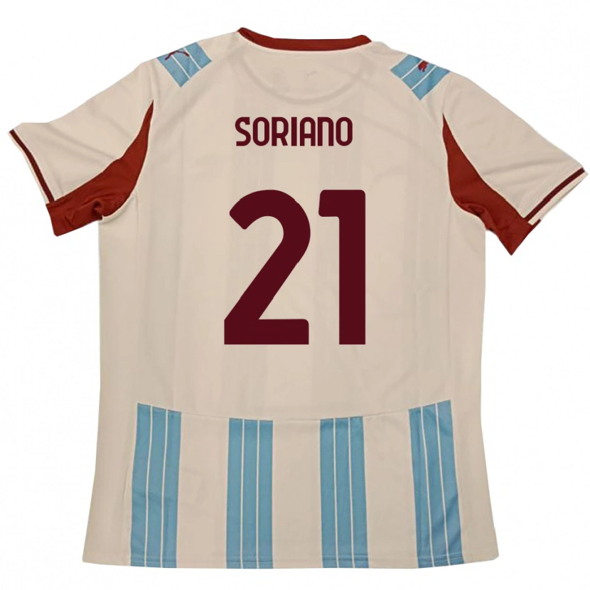 Danxen Kinder Roberto Soriano #21 Himmelblau Weiß Auswärtstrikot Trikot 2025/26 T-Shirt Österreich