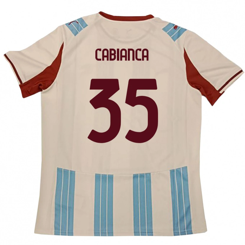 Danxen Kinder Eddy Cabianca #35 Himmelblau Weiß Auswärtstrikot Trikot 2025/26 T-Shirt Österreich