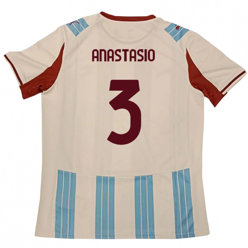 Danxen Kinder Armando Anastasio #3 Himmelblau Weiß Auswärtstrikot Trikot 2025/26 T-Shirt Österreich