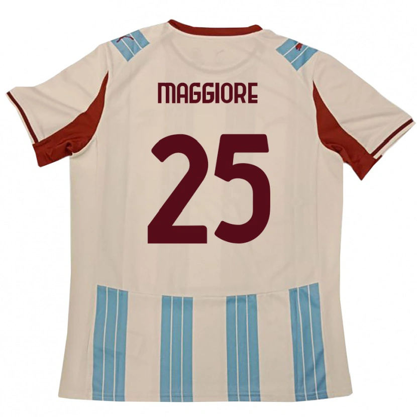 Danxen Kinder Giulio Maggiore #25 Himmelblau Weiß Auswärtstrikot Trikot 2025/26 T-Shirt Österreich