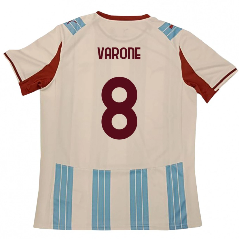 Danxen Kinder Ivan Varone #8 Himmelblau Weiß Auswärtstrikot Trikot 2025/26 T-Shirt Österreich