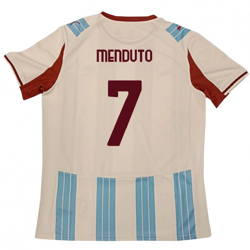 Danxen Kinder Walter Menduto #7 Himmelblau Weiß Auswärtstrikot Trikot 2025/26 T-Shirt Österreich