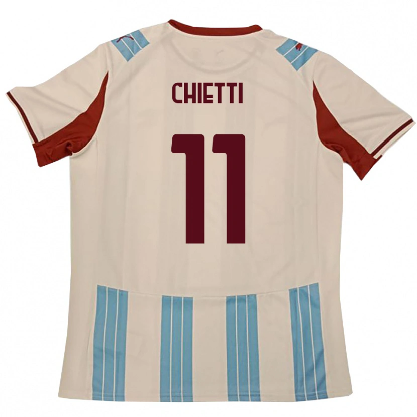 Danxen Kinder Francesco Chietti #11 Himmelblau Weiß Auswärtstrikot Trikot 2025/26 T-Shirt Österreich