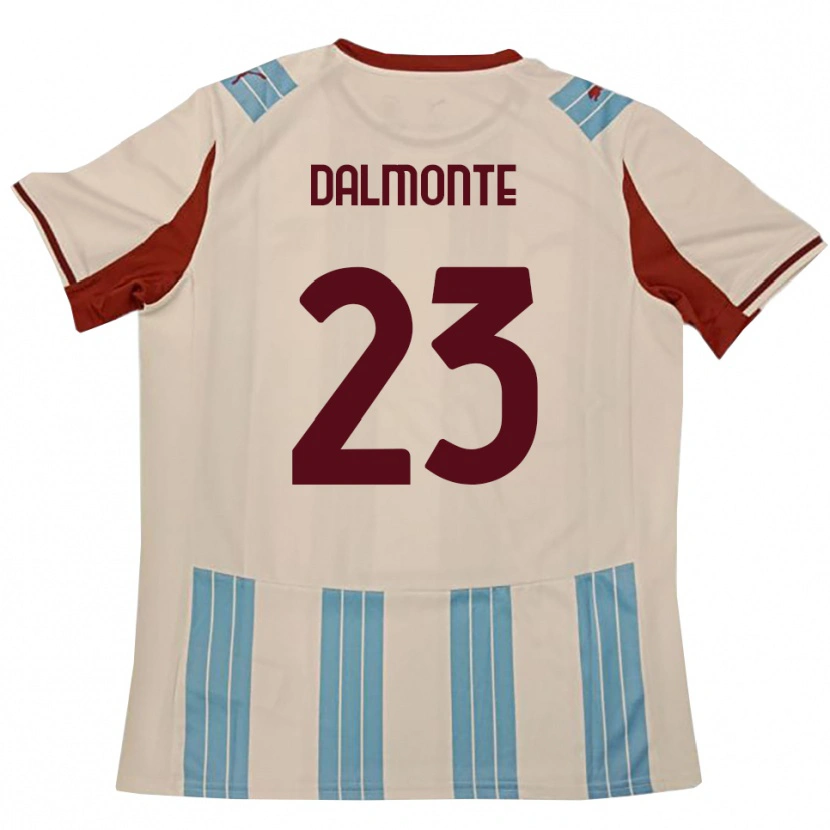 Danxen Kinder Nicola Dalmonte #23 Himmelblau Weiß Auswärtstrikot Trikot 2025/26 T-Shirt Österreich