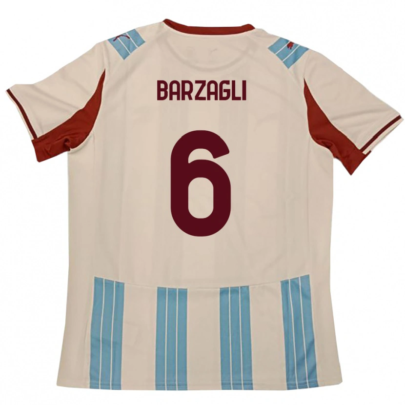 Danxen Kinder Gabriele Barzagli #6 Himmelblau Weiß Auswärtstrikot Trikot 2025/26 T-Shirt Österreich