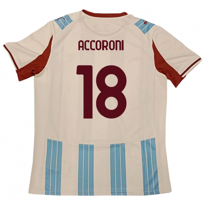 Danxen Kinder Nicolas Accoroni #18 Himmelblau Weiß Auswärtstrikot Trikot 2025/26 T-Shirt Österreich