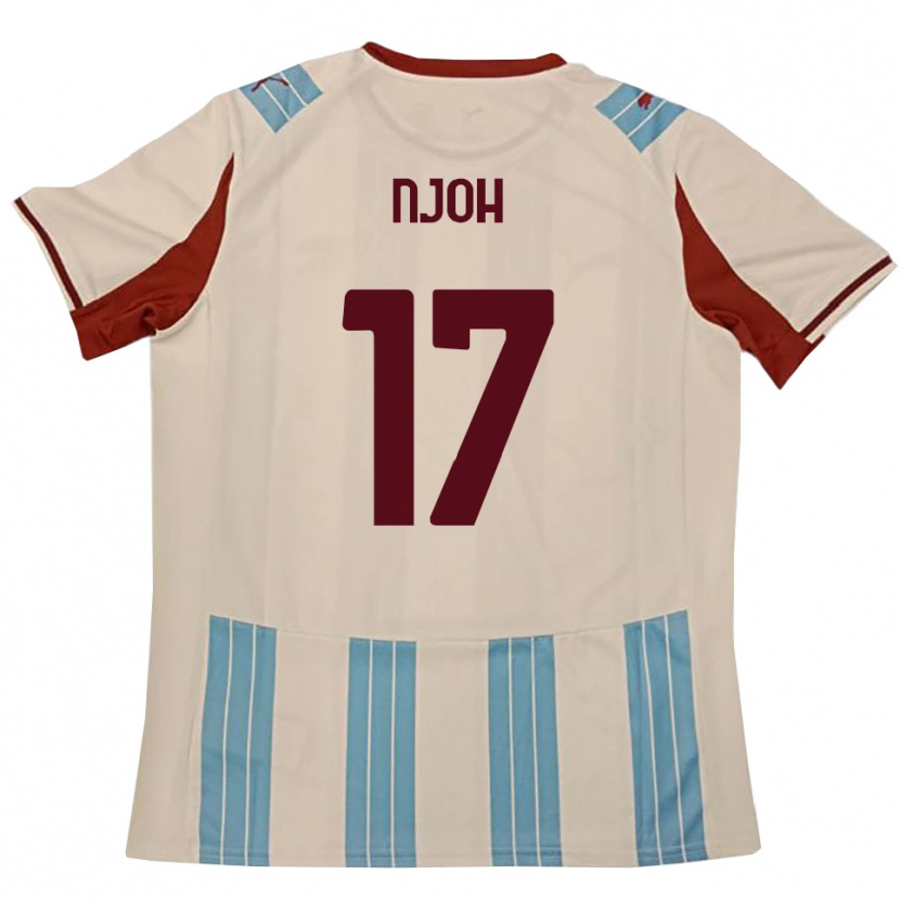 Danxen Kinder Lilian Njoh #17 Himmelblau Weiß Auswärtstrikot Trikot 2025/26 T-Shirt Österreich