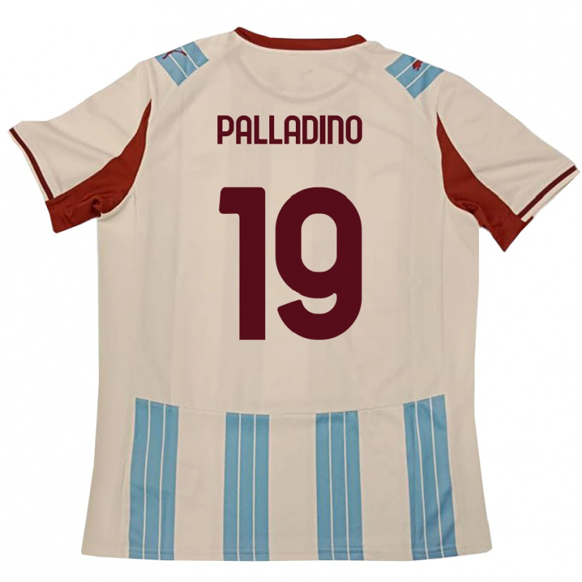 Danxen Kinder Alfonso Palladino #19 Himmelblau Weiß Auswärtstrikot Trikot 2025/26 T-Shirt Österreich