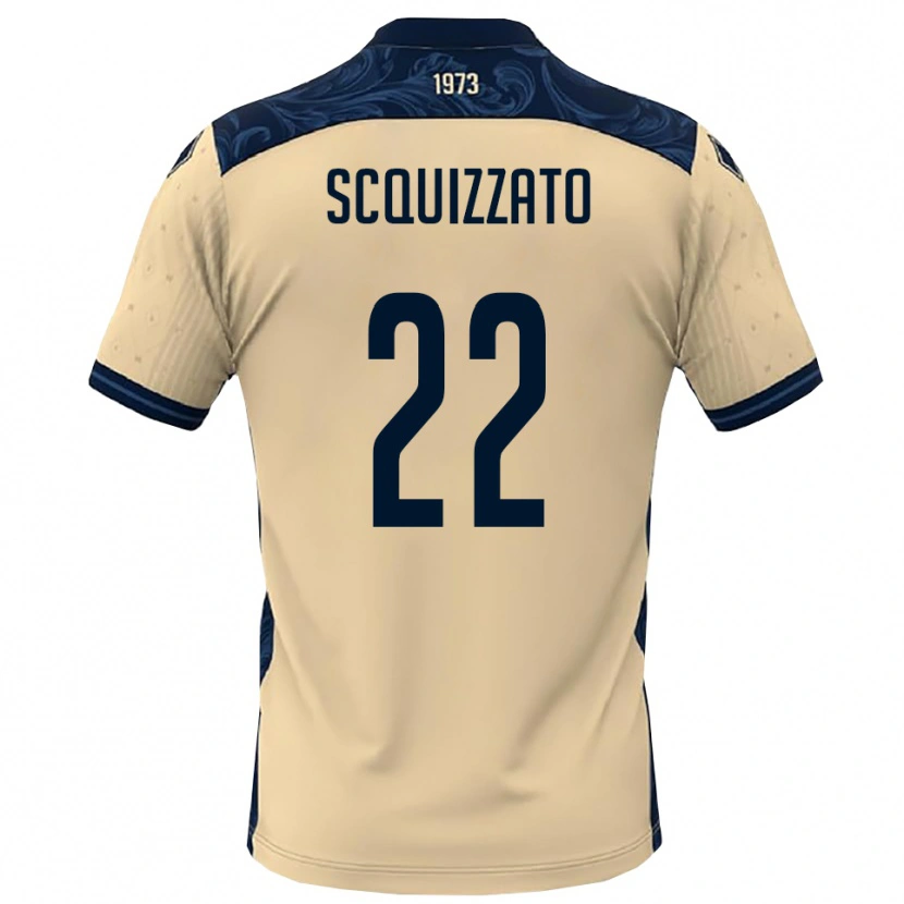 Danxen Kinder Edoardo Scquizzato #22 Weiß Marineblau Auswärtstrikot Trikot 2025/26 T-Shirt Österreich