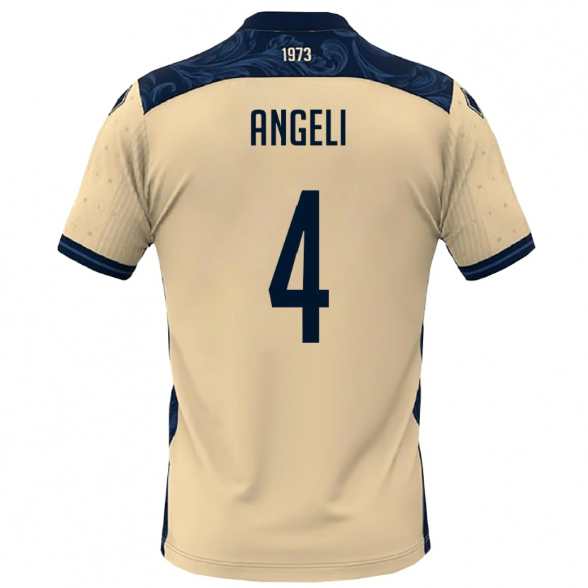 Danxen Kinder Matteo Angeli #4 Weiß Marineblau Auswärtstrikot Trikot 2025/26 T-Shirt Österreich