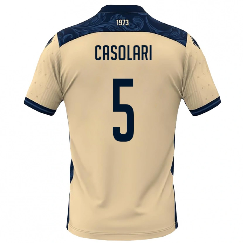 Danxen Kinder Federico Casolari #5 Weiß Marineblau Auswärtstrikot Trikot 2025/26 T-Shirt Österreich