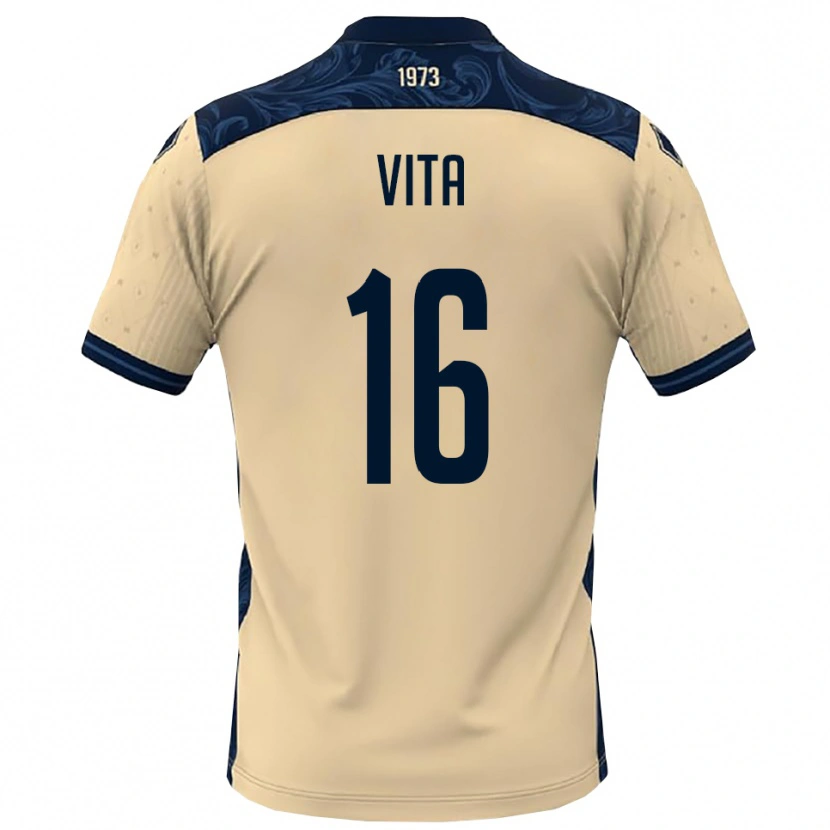 Danxen Kinder Alessio Vita #16 Weiß Marineblau Auswärtstrikot Trikot 2025/26 T-Shirt Österreich