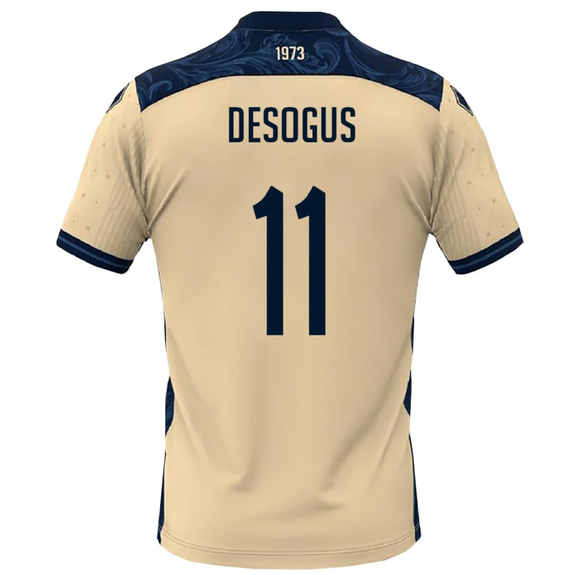 Danxen Kinder Jacopo Desogus #11 Weiß Marineblau Auswärtstrikot Trikot 2025/26 T-Shirt Österreich