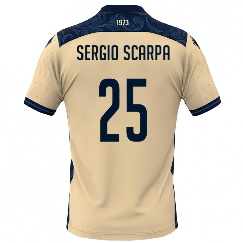 Danxen Kinder Nicolò Sergio Scarpa #25 Weiß Marineblau Auswärtstrikot Trikot 2025/26 T-Shirt Österreich