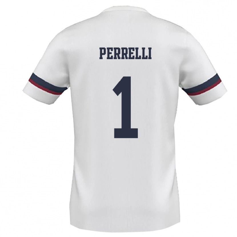 Danxen Kinder Samuele Perrelli #1 Weiß Rot Auswärtstrikot Trikot 2025/26 T-Shirt Österreich
