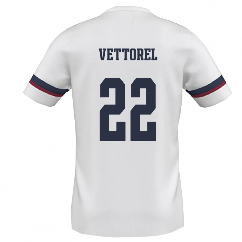 Danxen Kinder Thomas Vettorel #22 Weiß Rot Auswärtstrikot Trikot 2025/26 T-Shirt Österreich