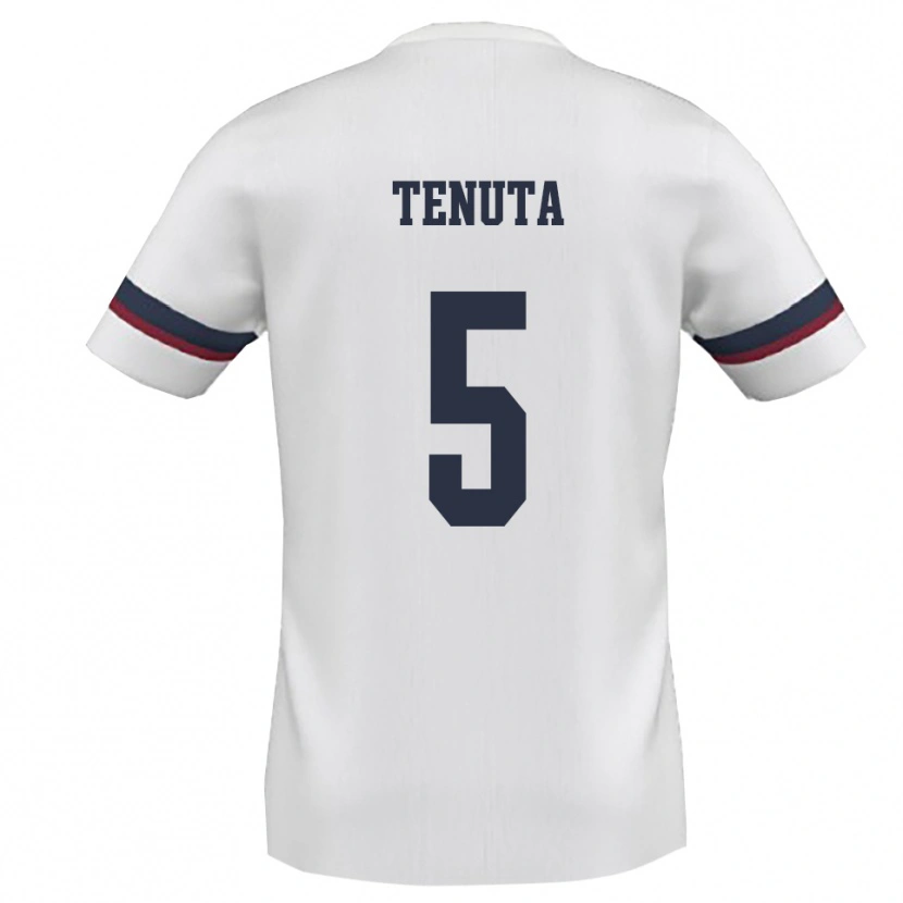 Danxen Kinder Alessandro Tenuta #5 Weiß Rot Auswärtstrikot Trikot 2025/26 T-Shirt Österreich