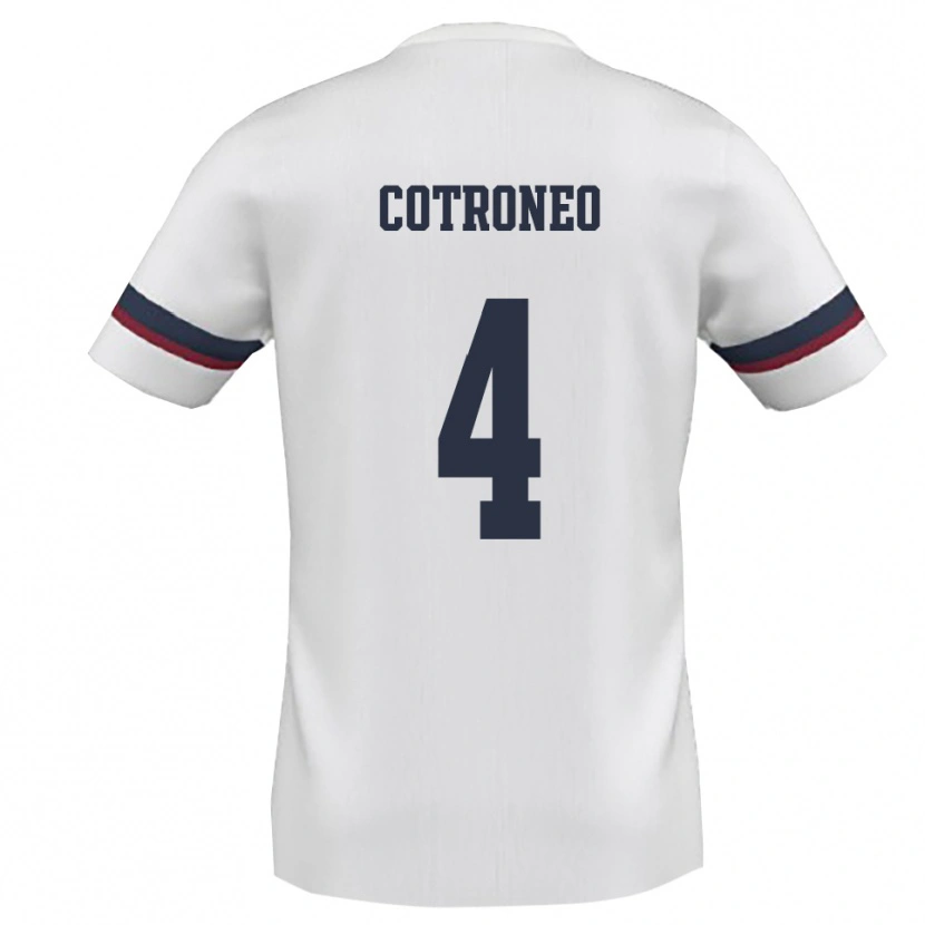 Danxen Kinder Antonio Cotroneo #4 Weiß Rot Auswärtstrikot Trikot 2025/26 T-Shirt Österreich