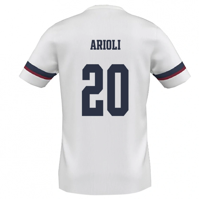 Danxen Kinder Alessandro Arioli #20 Weiß Rot Auswärtstrikot Trikot 2025/26 T-Shirt Österreich