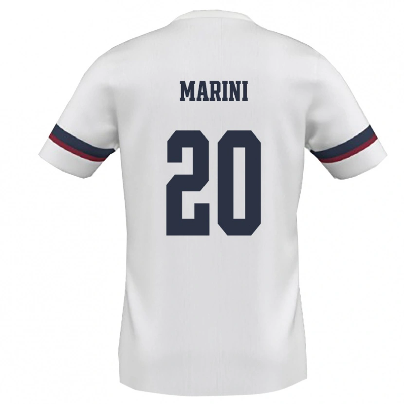 Danxen Kinder Alfredo Marini #20 Weiß Rot Auswärtstrikot Trikot 2025/26 T-Shirt Österreich