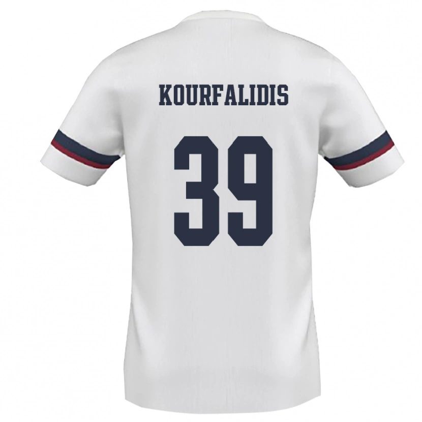 Danxen Kinder Christos Kourfalidis #39 Weiß Rot Auswärtstrikot Trikot 2025/26 T-Shirt Österreich