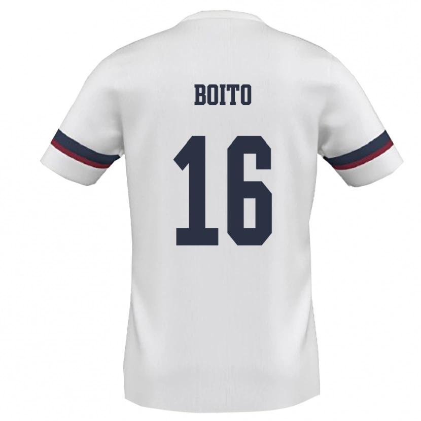 Danxen Kinder Lucio Boito #16 Weiß Rot Auswärtstrikot Trikot 2025/26 T-Shirt Österreich